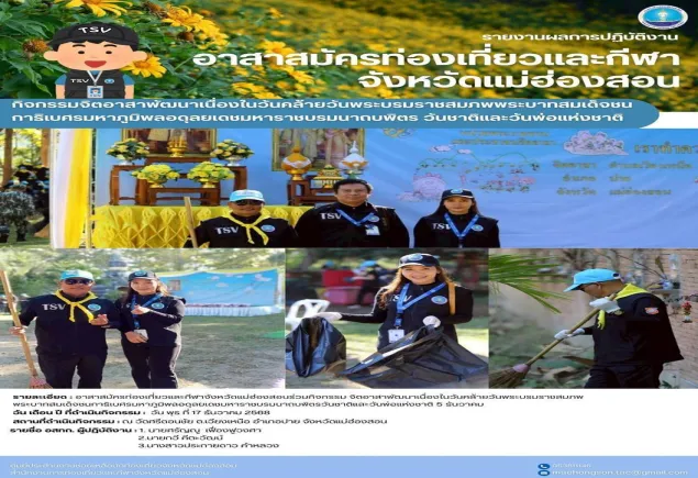 กิจกรรมจิตอาสาพัฒนาเนื่องในวันคล้ายวันพระบรมราชสมภพพระบาทสมเด็จพระบรมชนกาธิเบศร มหาภูมิพลอดุลยเดชมหาราช บรมนาถบพิตร วันชาติ และวันพ่อแห่งชาติ