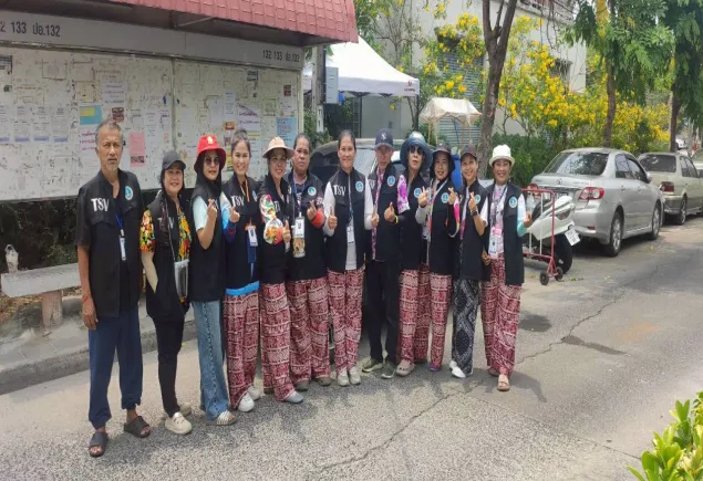 อาสาสมัครการท่องเที่ยวและกีฬาร่วมกิจกรรมวันไหลบางเสาธง จังหวัดสมุทรปราการ